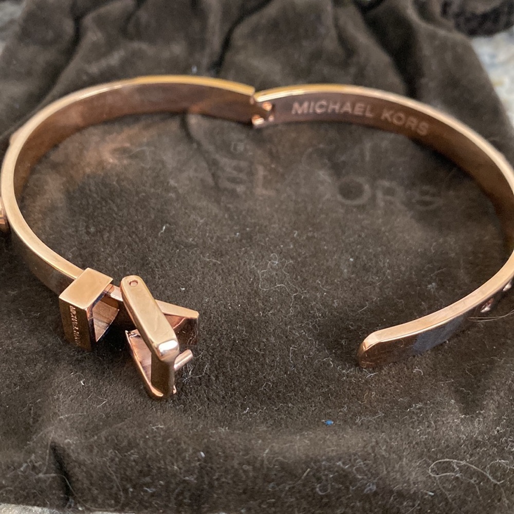 Michael Kors Rose Gold Belt Bracelet - Picture 7 of 8